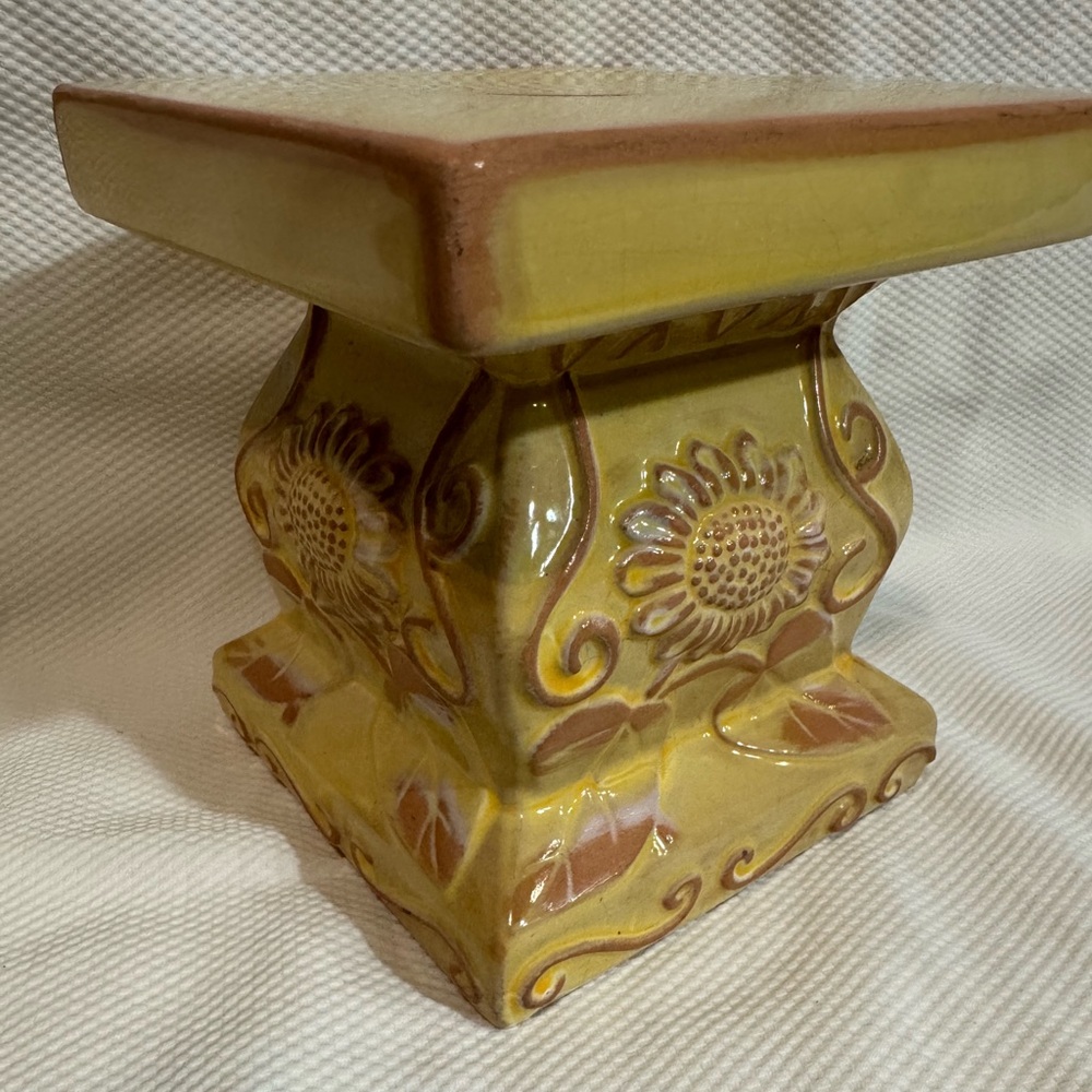 Yellow Ceramic Decorative Stand